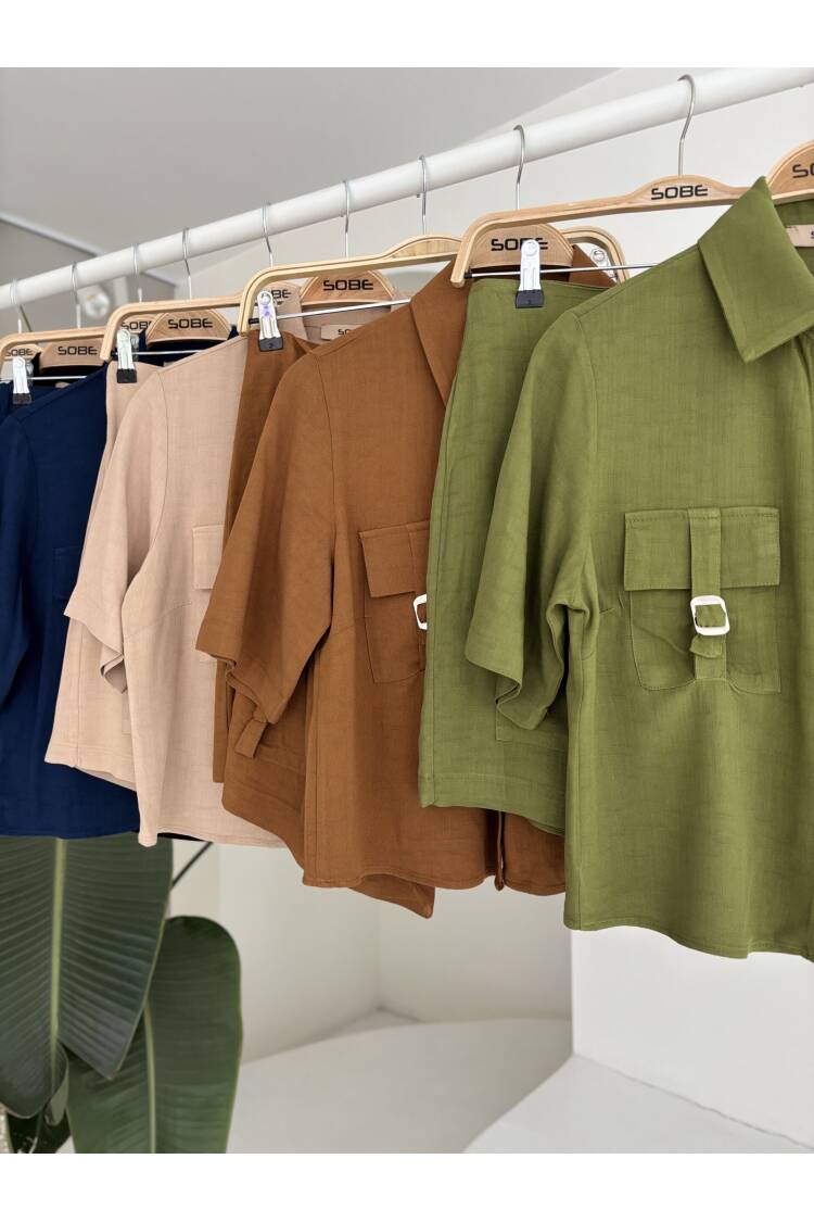 Shirt Shorts Skirt Viscon Linen Suit