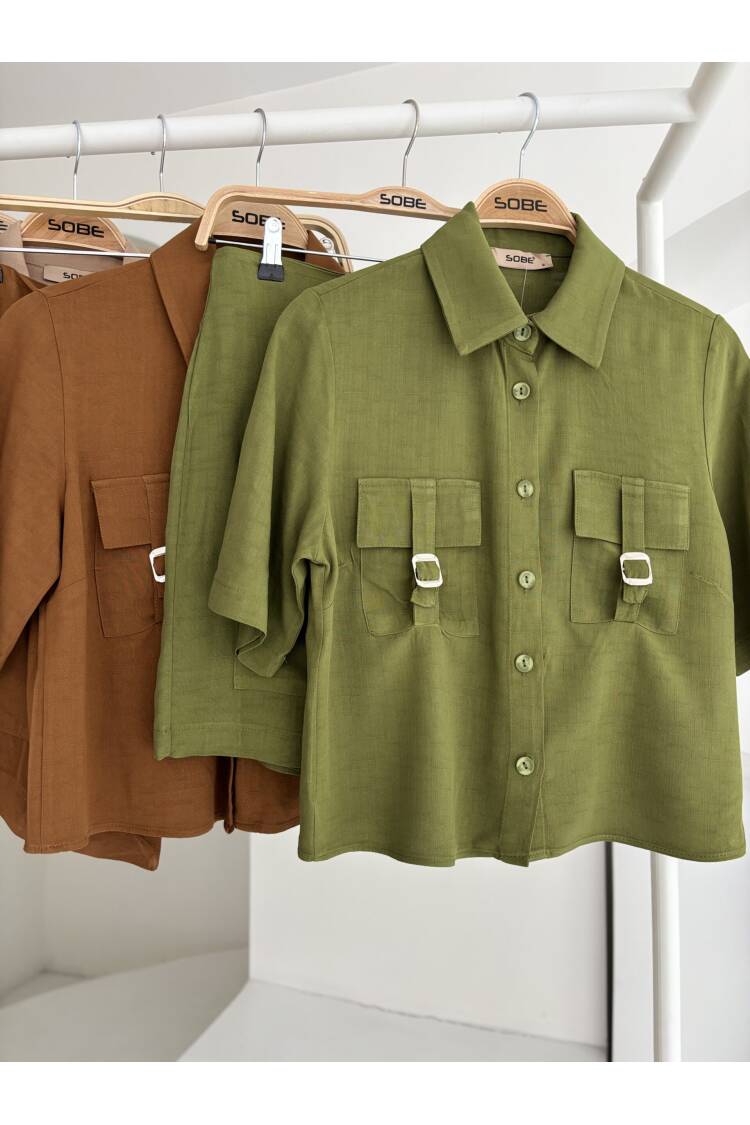 Shirt Shorts Skirt Viscon Linen Suit