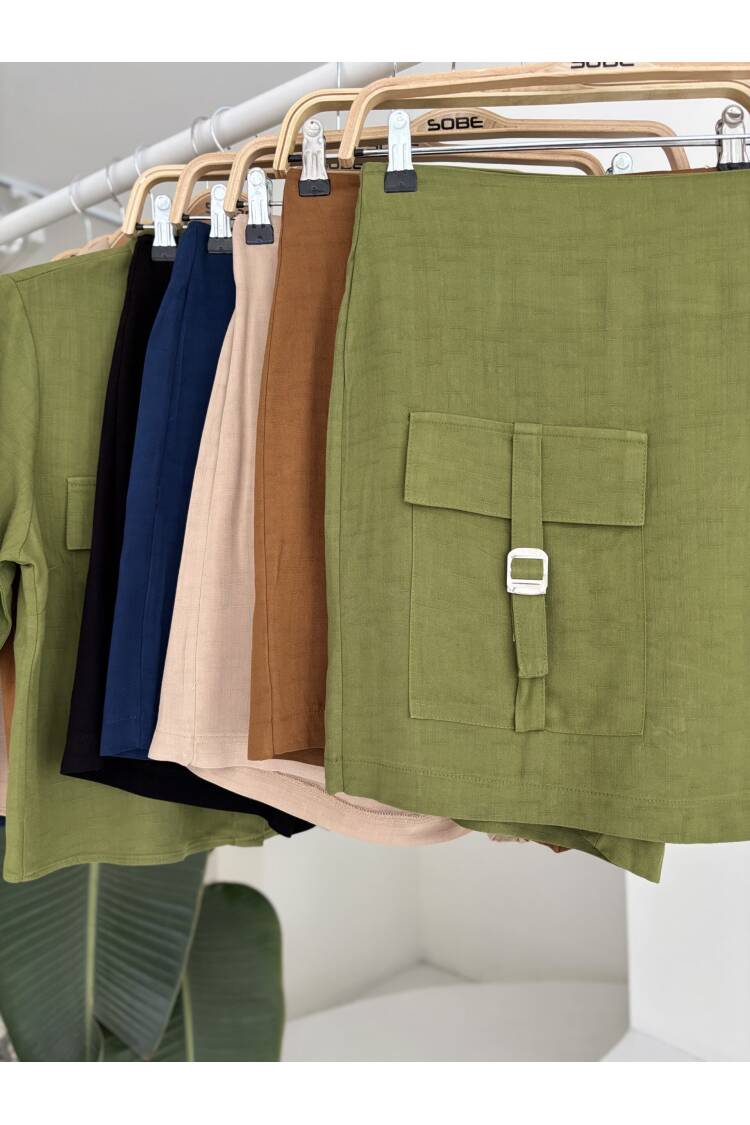 Shirt Shorts Skirt Viscon Linen Suit