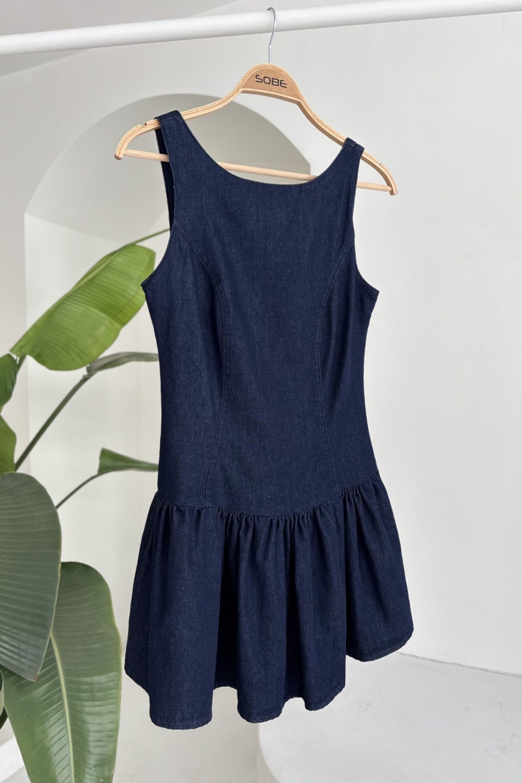 Tensel Mini Dress With Balloon Skirt