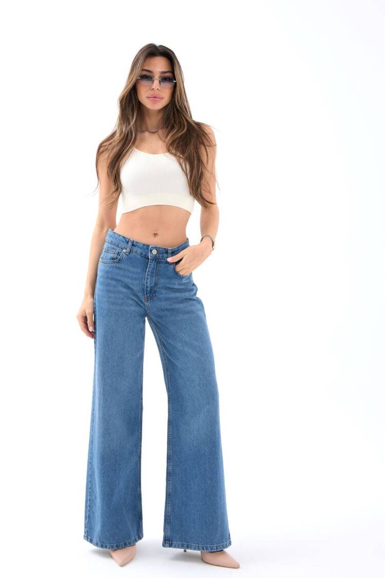 Jeans - Blue - Fame - Globality Store - Women Clothes Wholesale Turkey