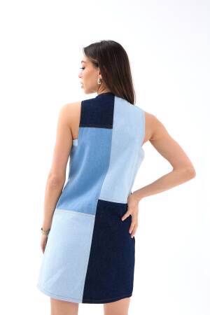 Denim Dress - Blue - Fame - Globality Store - Women Clothes Wholesale Turkey