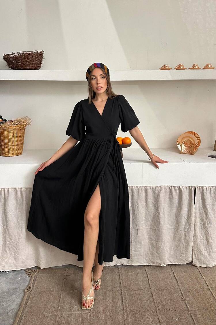 WholesaleMueslin Long Dress - Brand: Elisa - Women's Clothing Wholesale - Globality Store