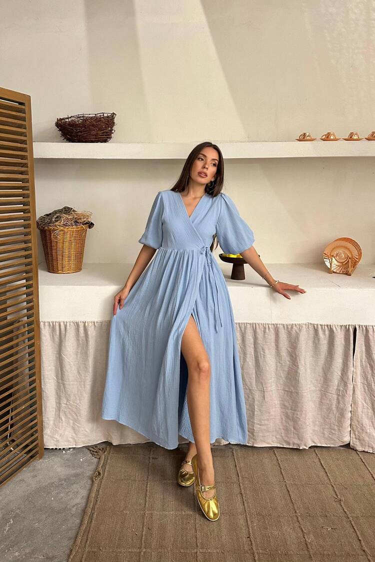 Wholesale BabyMueslin Long Dress - Brand: Elisa - Women's Clothing Wholesale - Globality Store