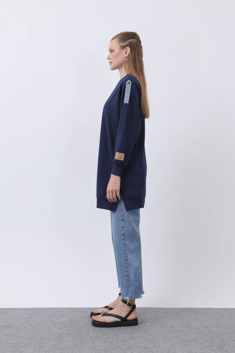 Women's Front Embroidered And Printed Tunic