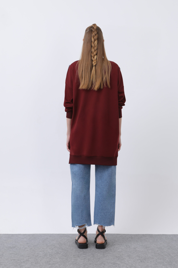 Women's Front Embroidered And Printed Tunic