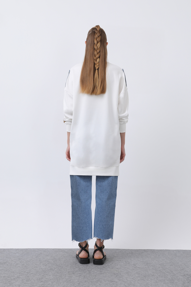 Women's Front Embroidered And Printed Tunic