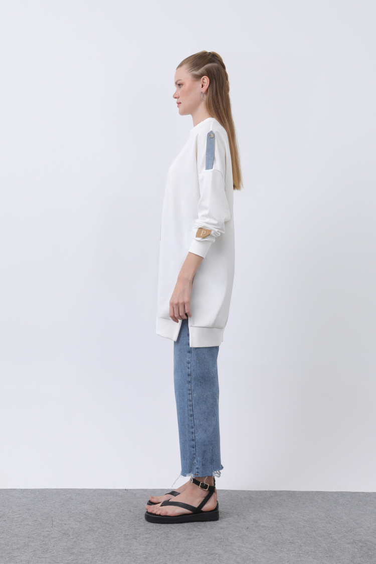 Women's Front Embroidered And Printed Tunic