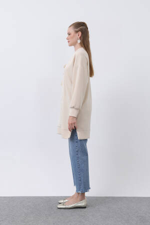 Women's Shoulder Ruffle Detailed Lace Garnished Tunic - Puane - Globality Store - Women Clothes Wholesale Turkey