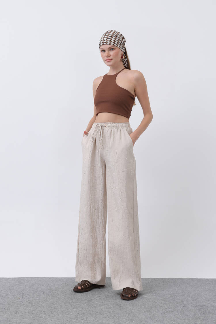 Women's Tie Waist Pants - SOUL - Globality Store - Women Clothes Wholesale Turkey