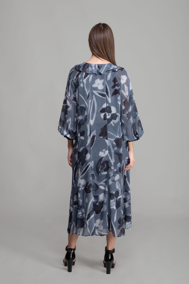 Round Ruffle Collar Empirme Dress