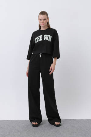 Front Printed Double Pants Set - SOUL - Globality Store - Women Clothes Wholesale Turkey