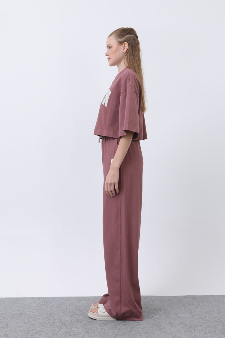 Front Printed Double Pants Suit