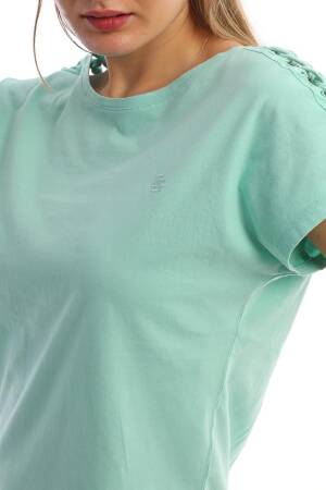 Shoulder Braided Women's T-Shirt - Brand: EDELLE - Women's Clothing Wholesale - Globality Store