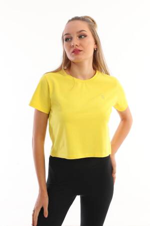 EdelleCrew Neck Crop Women's T-Shirt - EDELLE - Globality Store - Women Clothes Wholesale Turkey