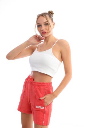 Red Mini Women Shorts - EDELLE - Globality Store - Women Clothes Wholesale Turkey