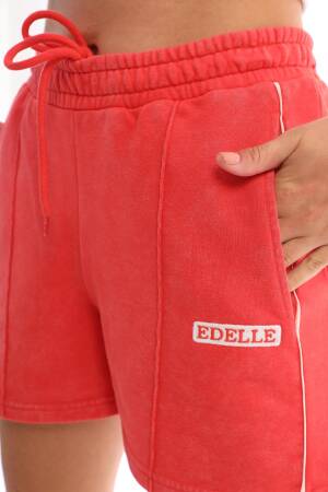 Red Mini Women Shorts - EDELLE - Globality Store - Women Clothes Wholesale Turkey