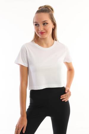 EdelleCrew Neck Crop Women's T-Shirt - EDELLE - Globality Store - Women Clothes Wholesale Turkey