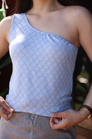 EdelleJacquard Single Sleeve Blouse - EDELLE - Globality Store - Women Clothes Wholesale Turkey