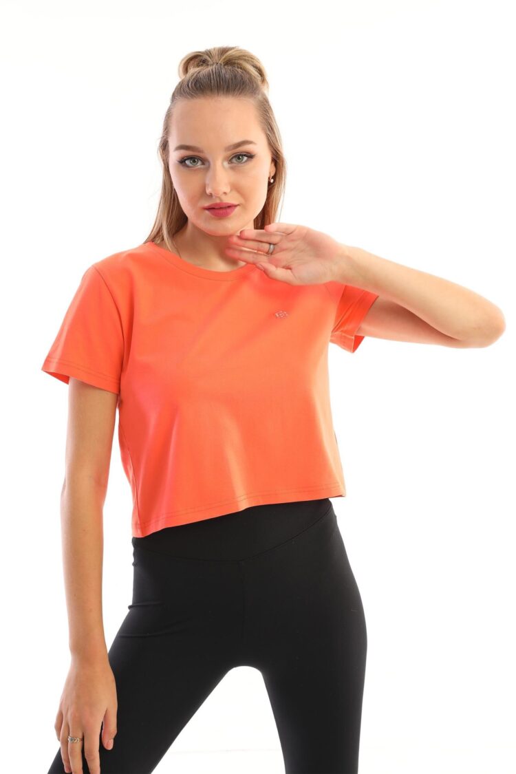 EdelleCrew Neck Crop Women's T-Shirt - EDELLE - Globality Store - Women Clothes Wholesale Turkey
