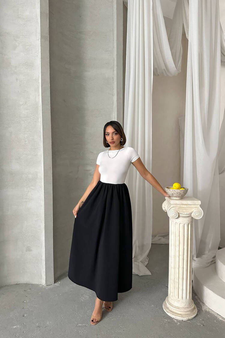 Lycra T-Shirt Skirt Dress - Mode Roy - Globality Store - Women Clothes Wholesale Turkey