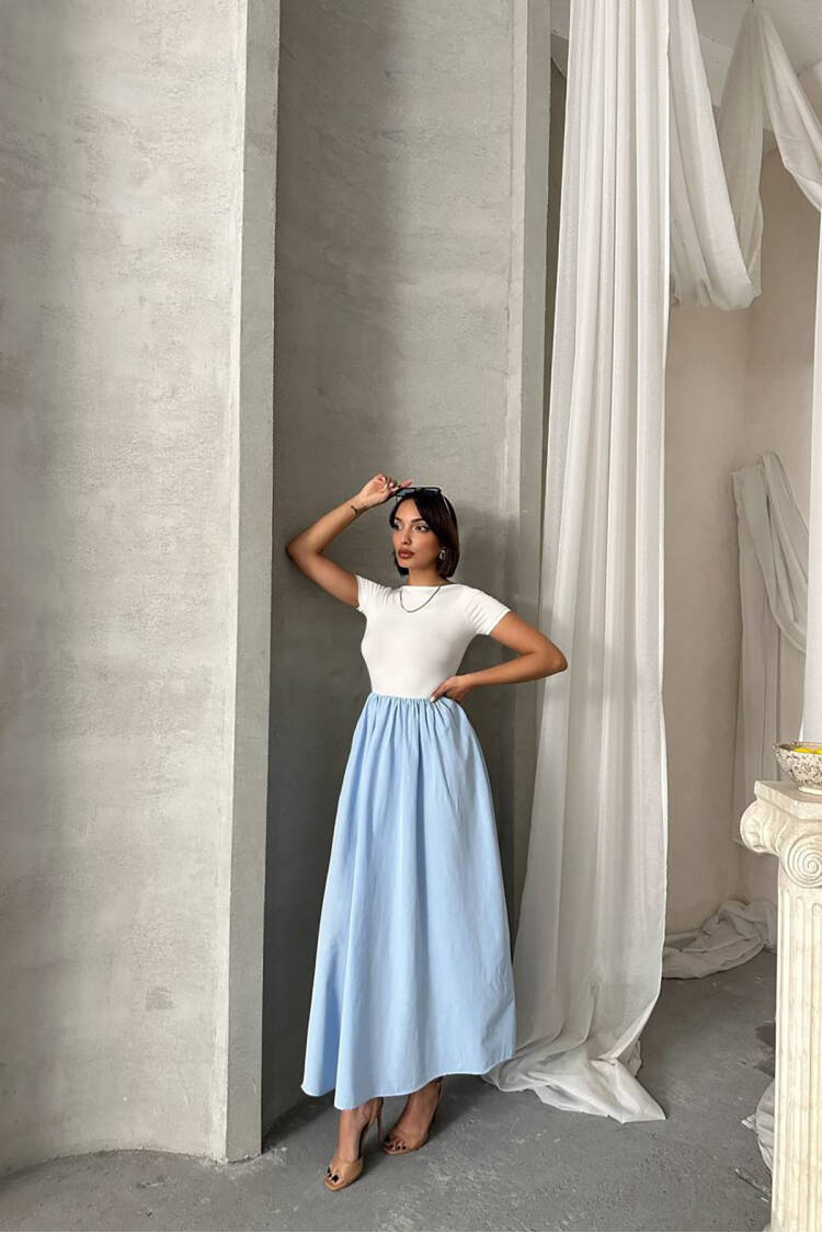 Lycra T-Shirt Skirt Dress - Mode Roy - Globality Store - Women Clothes Wholesale Turkey