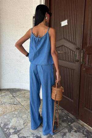 Tensel Suit With Front Drawstring - Sobe Istanbul - Globality Store - Women Clothes Wholesale Turkey