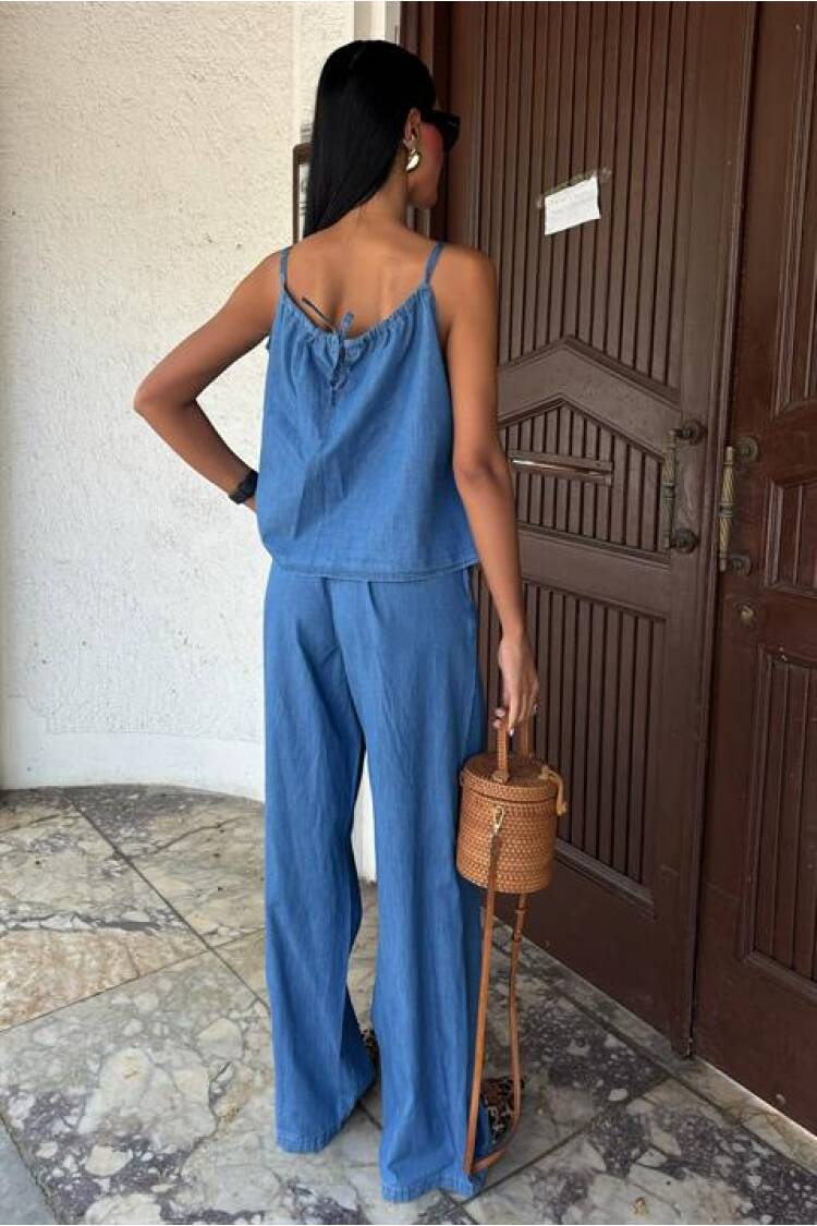 Tensel Suit With Front Drawstring