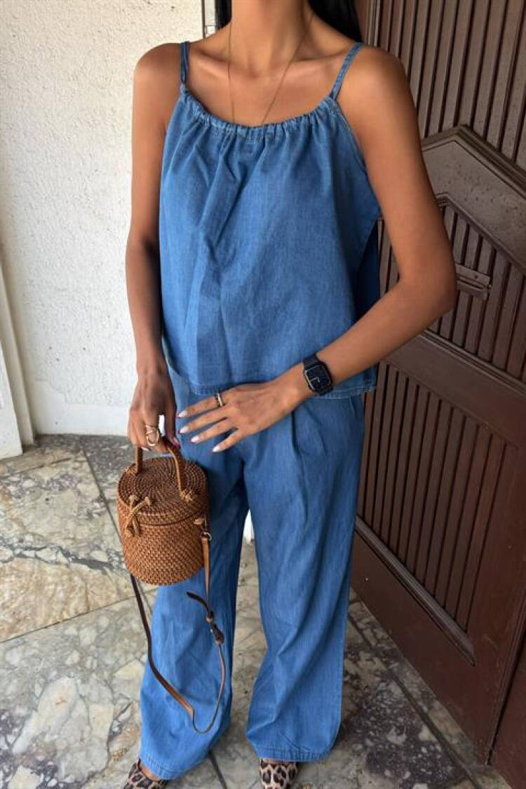 Tensel Suit With Front Drawstring