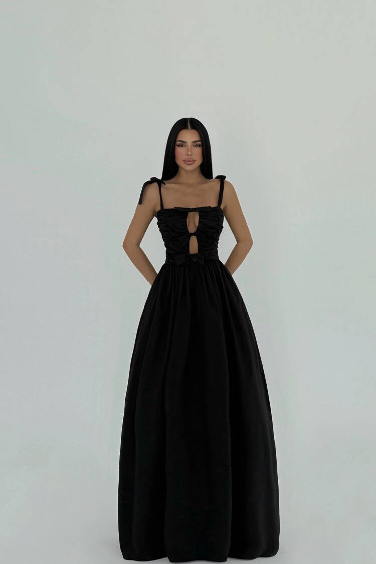 Bow Detailed Suspender Dress - EYYO ATELIER - Globality Store - Women Clothes Wholesale Turkey