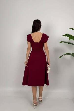 Chest Stripe Pearl Detail Dress - Miss Janell - Globality Store - Women Clothes Wholesale Turkey