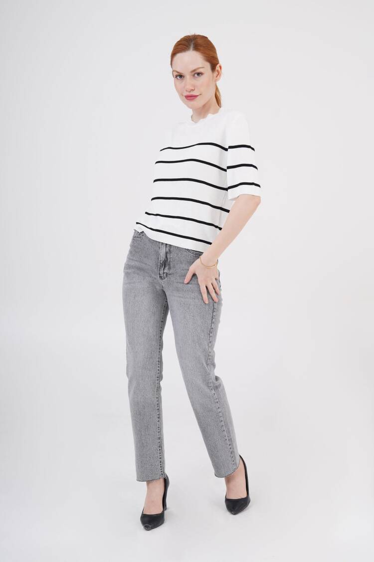 Striped Short SleeveWholesale Blouse