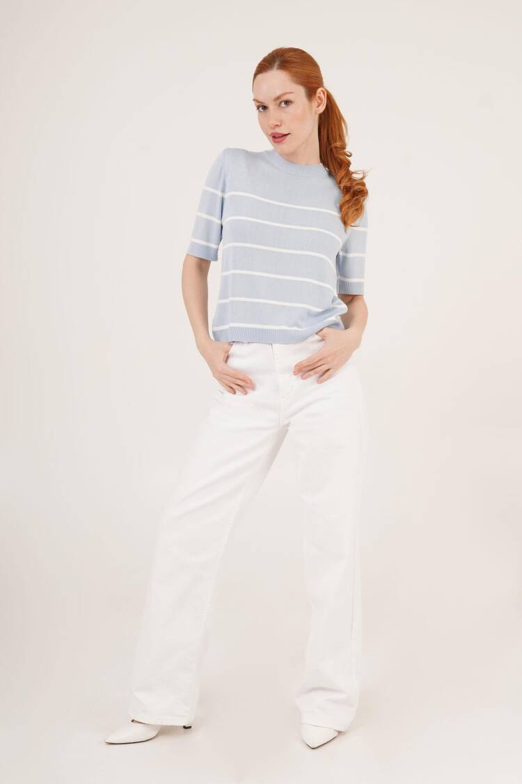 Striped Short Sleeve BabyWholesale Blouse