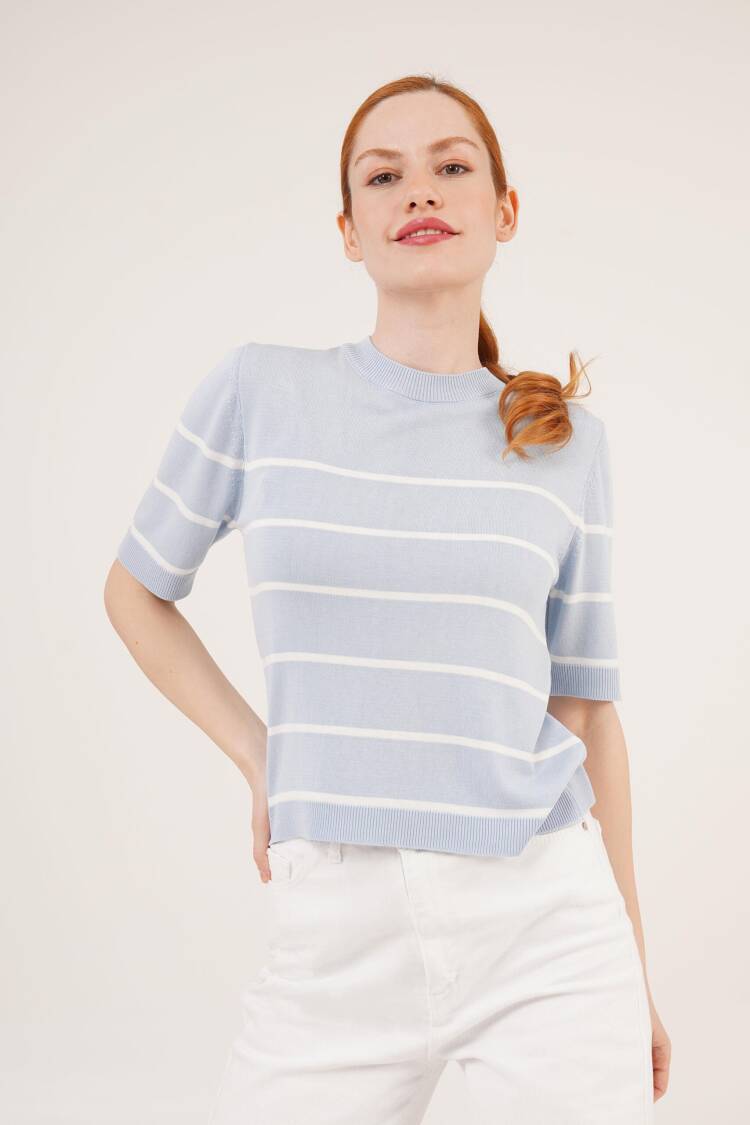 Striped Short Sleeve BabyWholesale Blouse