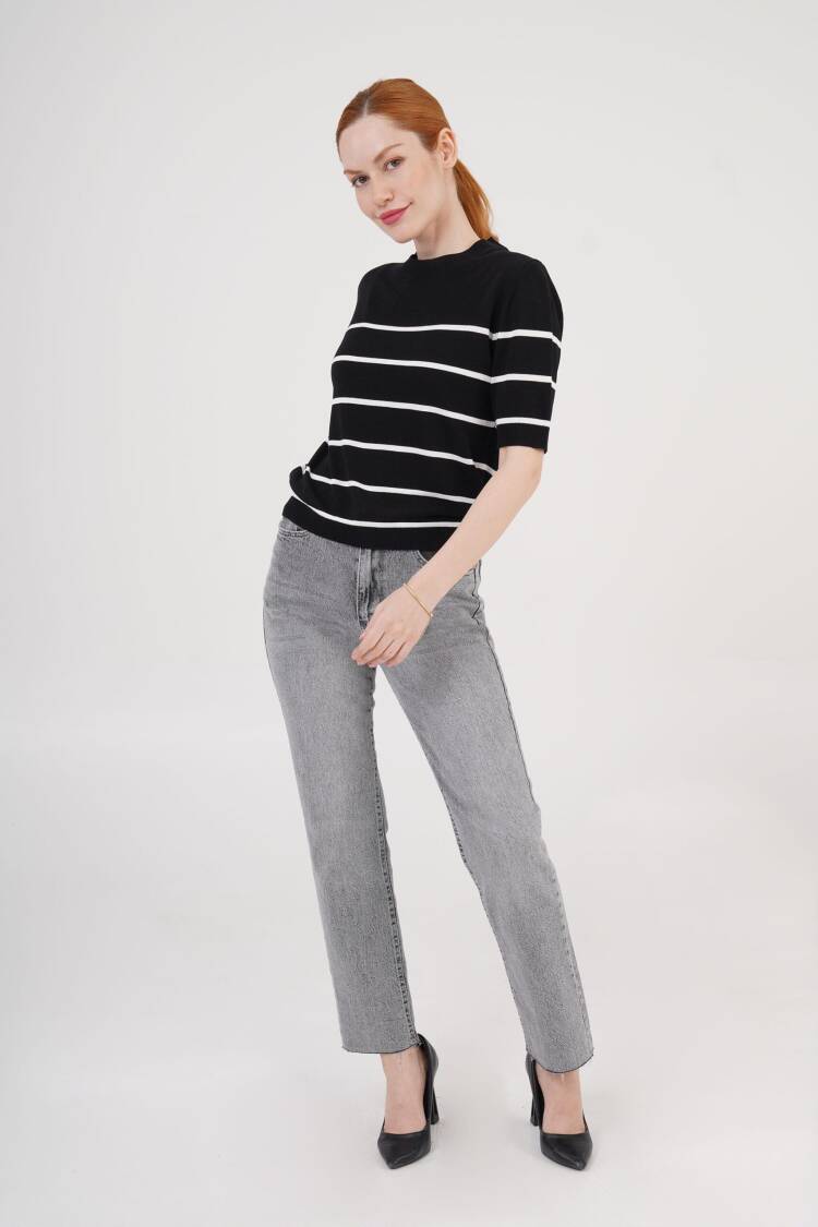 Striped Short SleeveWholesale Blouse