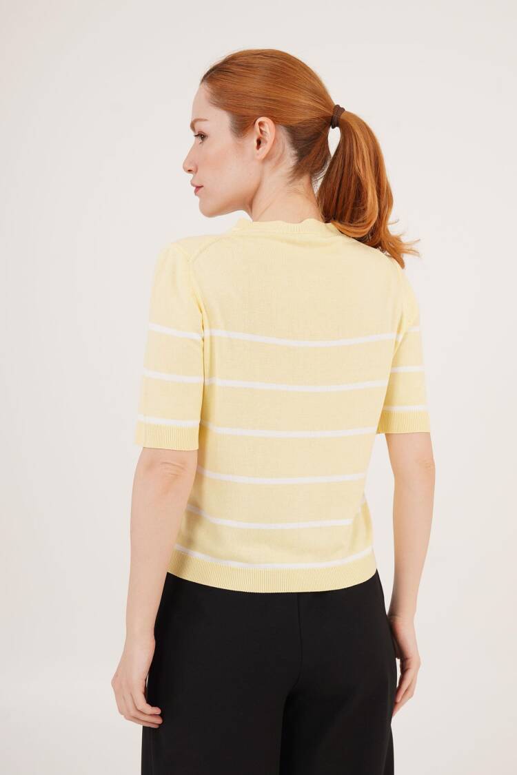 Striped Short SleeveWholesale Blouse