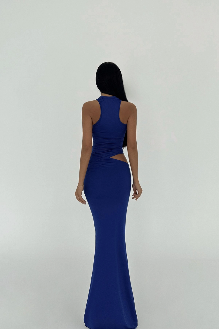 Zero Sleeve Long Dress - Scissors