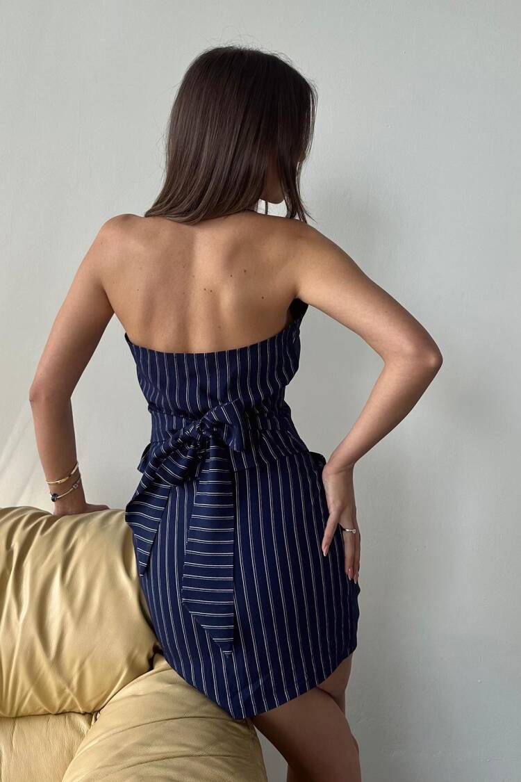 WholesaleStriped Vest And Skirt Suit