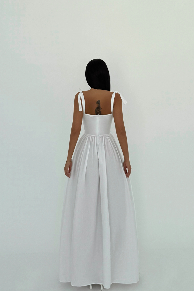 Bow Detailed Suspender Dress