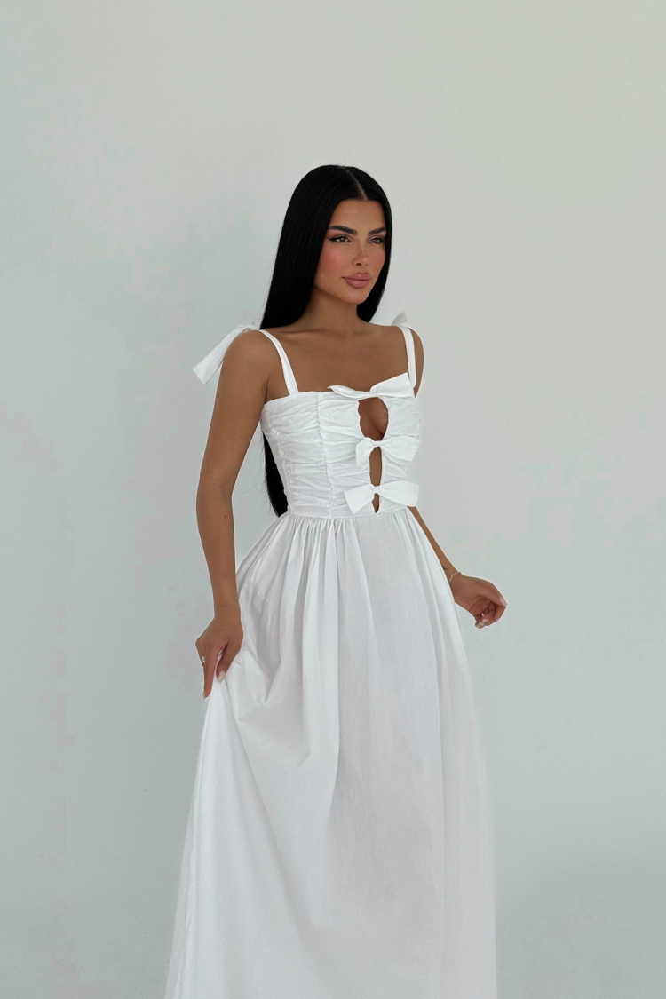 Bow Detailed Suspender Dress
