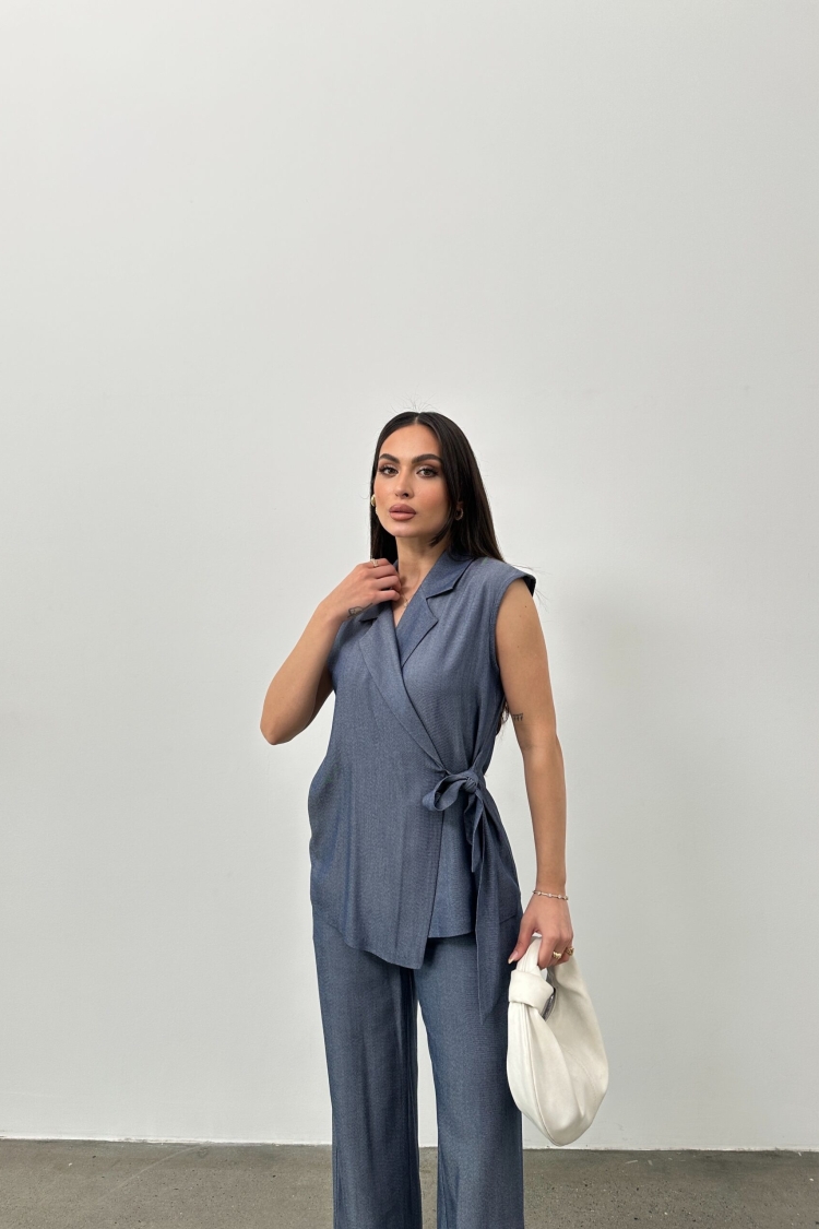 Side Tie Blouse - STEPS - Globality Store - Women Clothes Wholesale Turkey