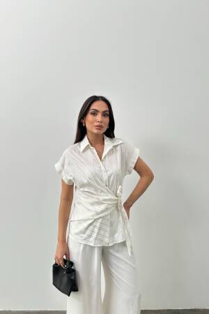 Poplin Foil Shirt - STEPS - Globality Store - Women Clothes Wholesale Turkey