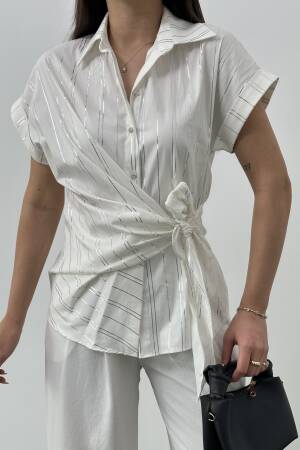 Poplin Foil Shirt - STEPS - Globality Store - Women Clothes Wholesale Turkey