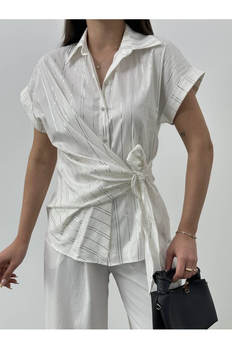 Poplin Foil Shirt - STEPS - Globality Store - Women Clothes Wholesale Turkey
