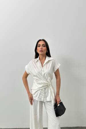 Poplin Foil Shirt - STEPS - Globality Store - Women Clothes Wholesale Turkey