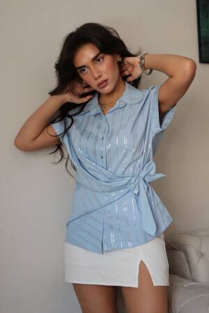 Poplin Foil Shirt - STEPS - Globality Store - Women Clothes Wholesale Turkey