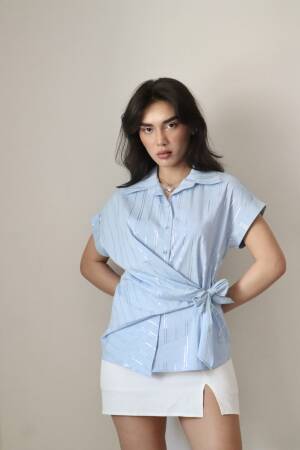 Poplin Foil Shirt - STEPS - Globality Store - Women Clothes Wholesale Turkey