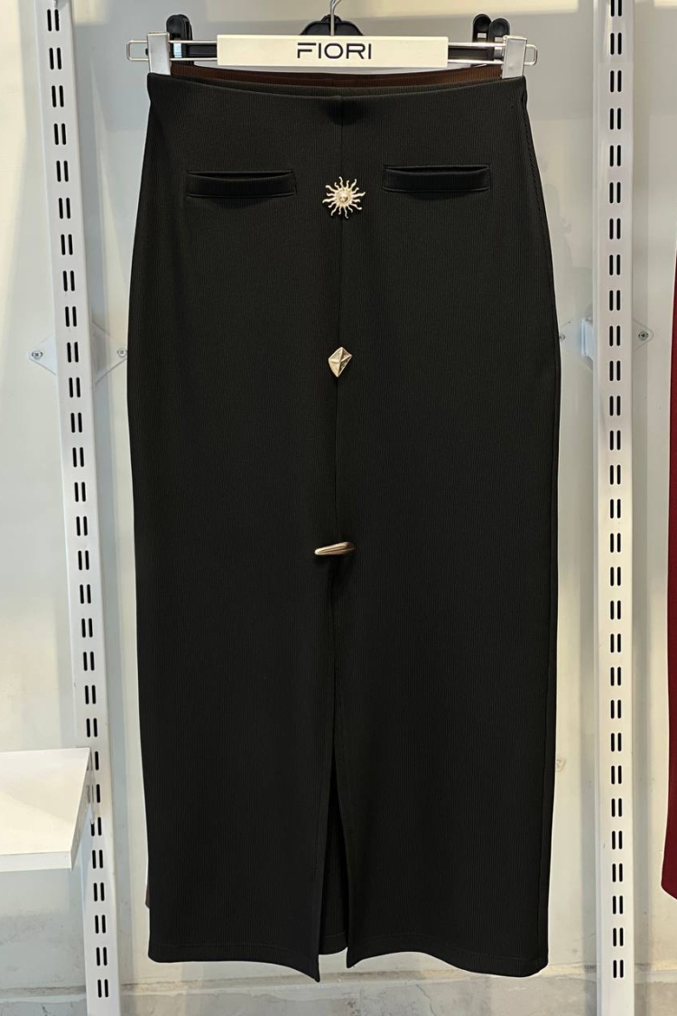 Buckle Detailed Skirt - Fiori - Globality Store - Women Clothes Wholesale Turkey
