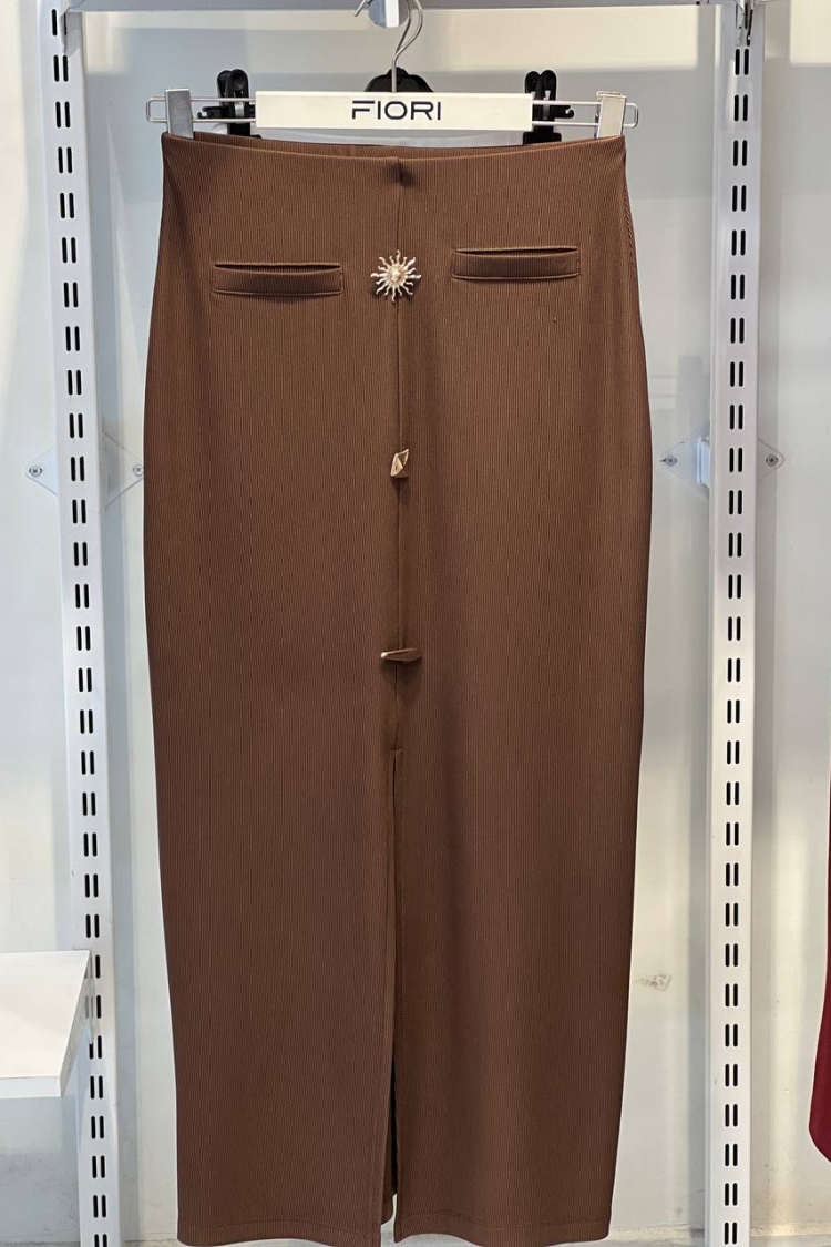 Buckle Detailed Skirt - Fiori - Globality Store - Women Clothes Wholesale Turkey