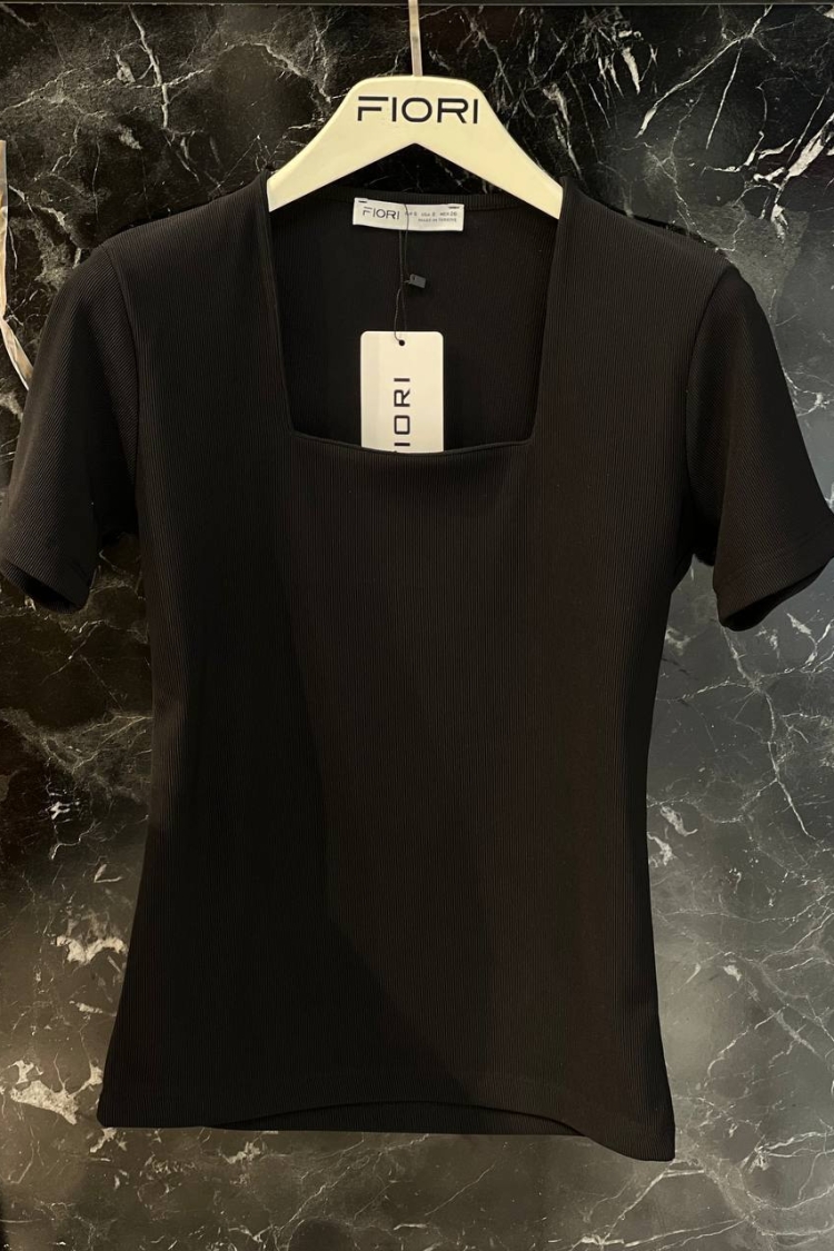 Square Neck Blouse - Fiori - Globality Store - Women Clothes Wholesale Turkey